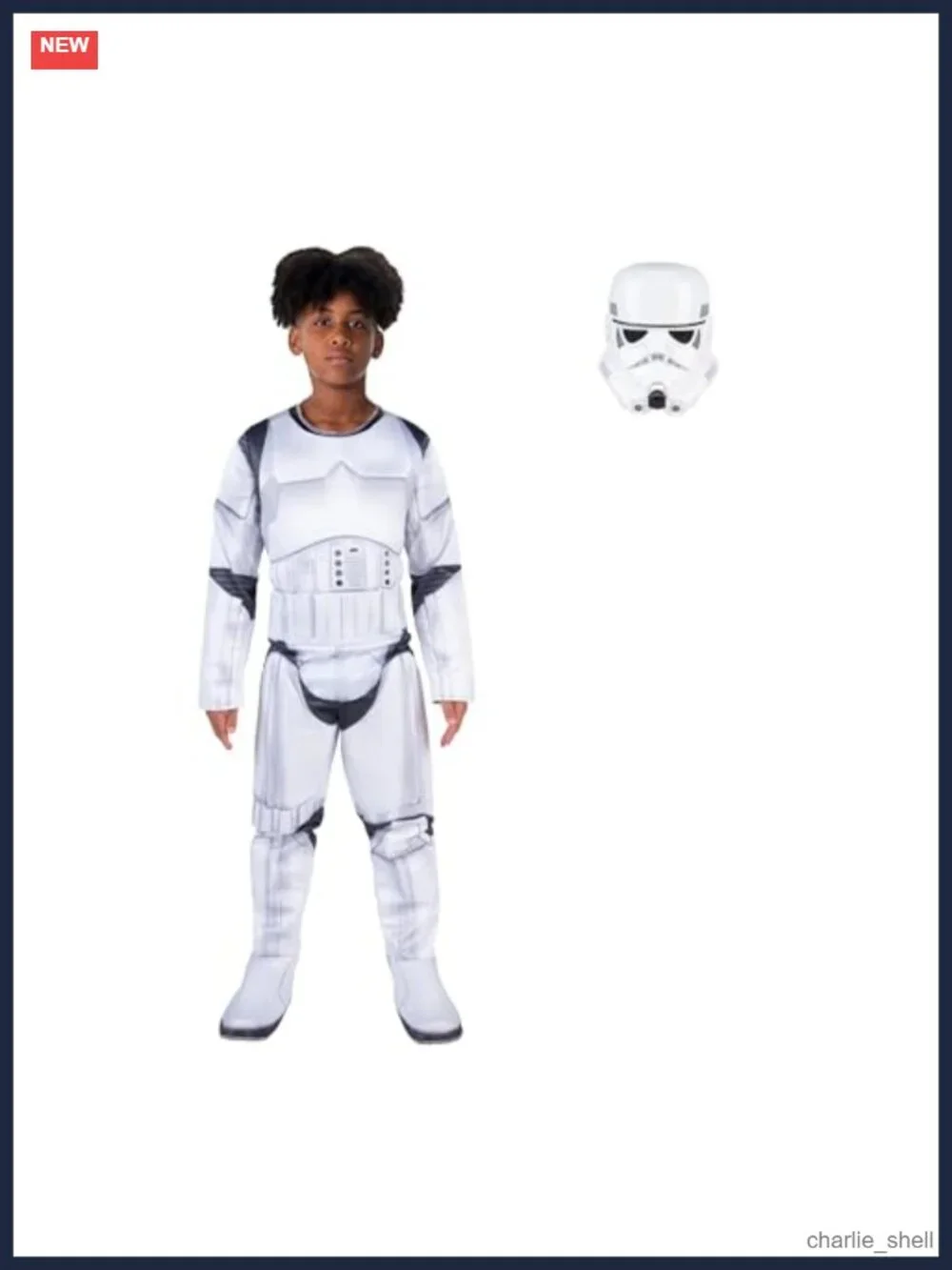 Star Wars Stormtrooper Youth Halloween Costume Padded Jumpsuit with Plastic Mask
